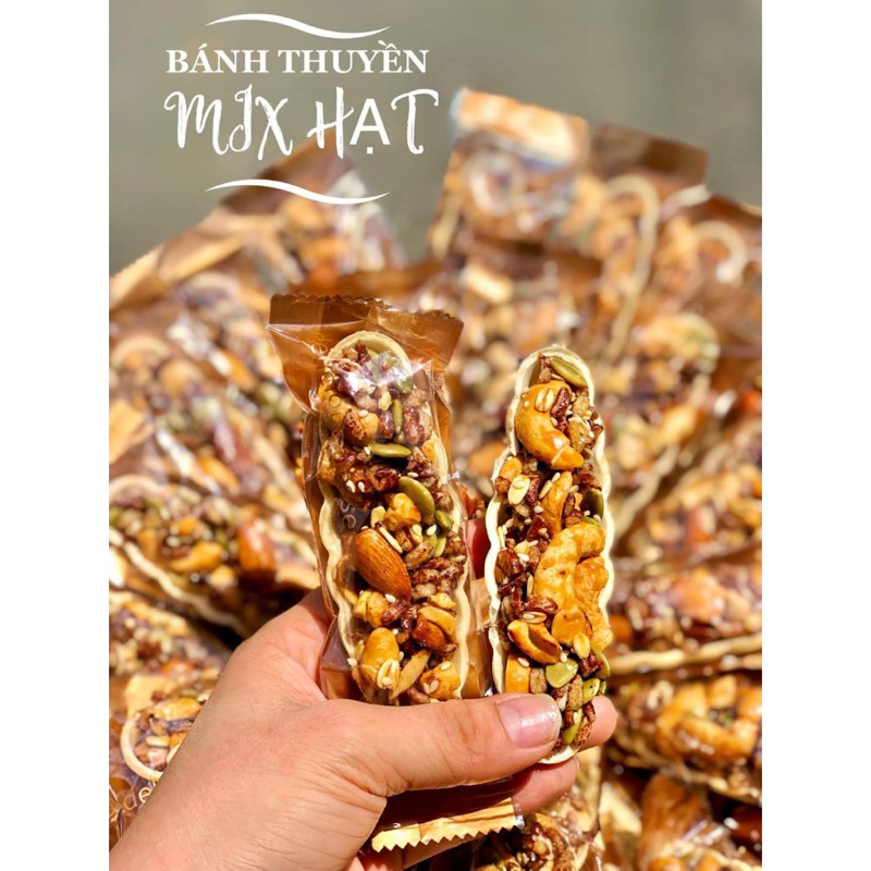 Bánh thuyền mix hạt dinh dưỡng đồ ăn vặt healthy giảm cân- (500G)