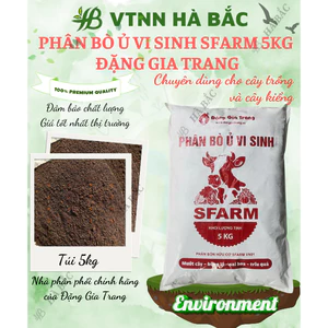 Phân Bò Ủ Vi Sinh - Phân Ủ Hoai SFARM Loại 5KG, Thích Hợp Cho Mọi Loại Cây Trồng