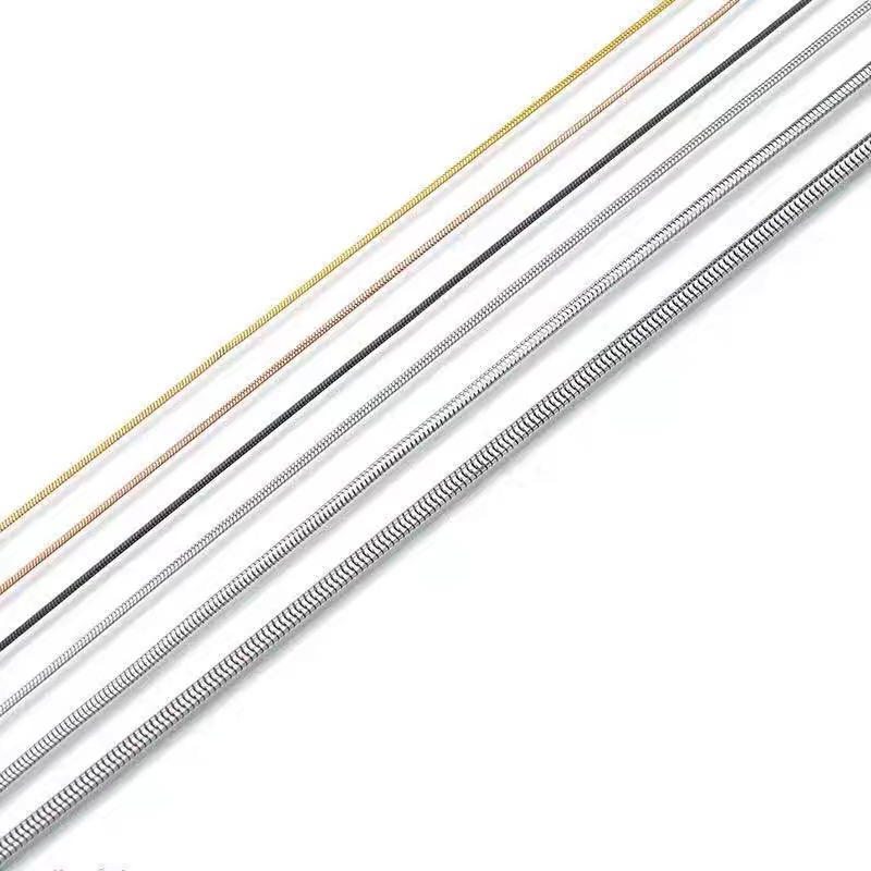Dây chuyền nam nữ unisex titan thép titan trơn kiểu mì xương rắn nhiều size độ dài từ 70cm không gỉ BY ACCESSORIES
