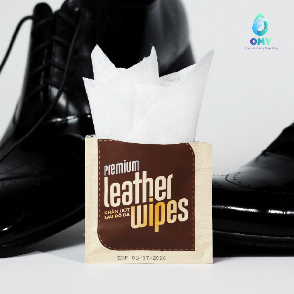 Khăn ướt vệ sinh túi da EcoWipes có chứa hoạt chất diệt mốc lau siêu sạch dưỡng bóng làm mới da bò cao cấp