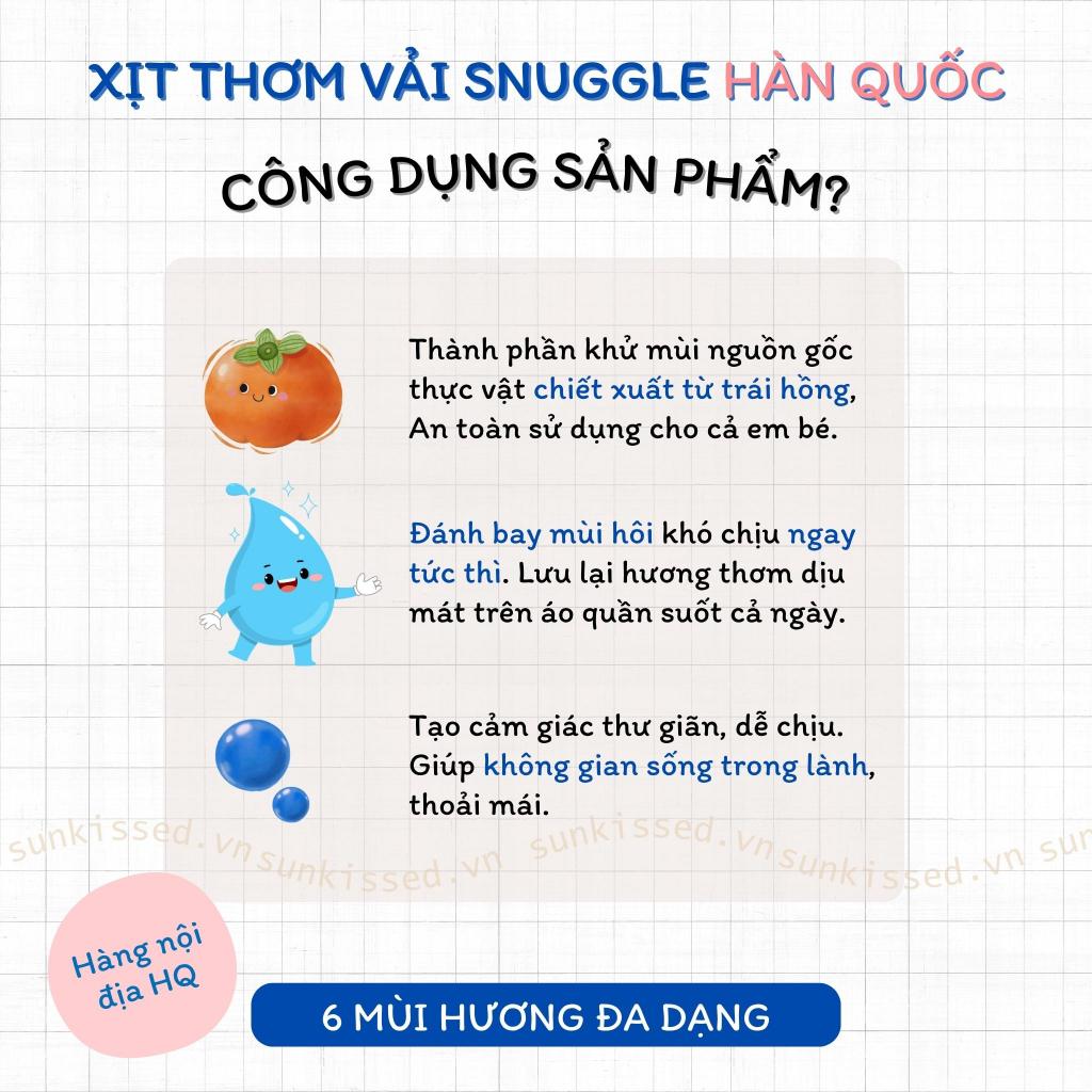 Xịt thơm quần áo Snuggle Nội địa Hàn Quốc 6 Mùi hương - Xịt thơm số 1 Hàn Quốc 🇰🇷