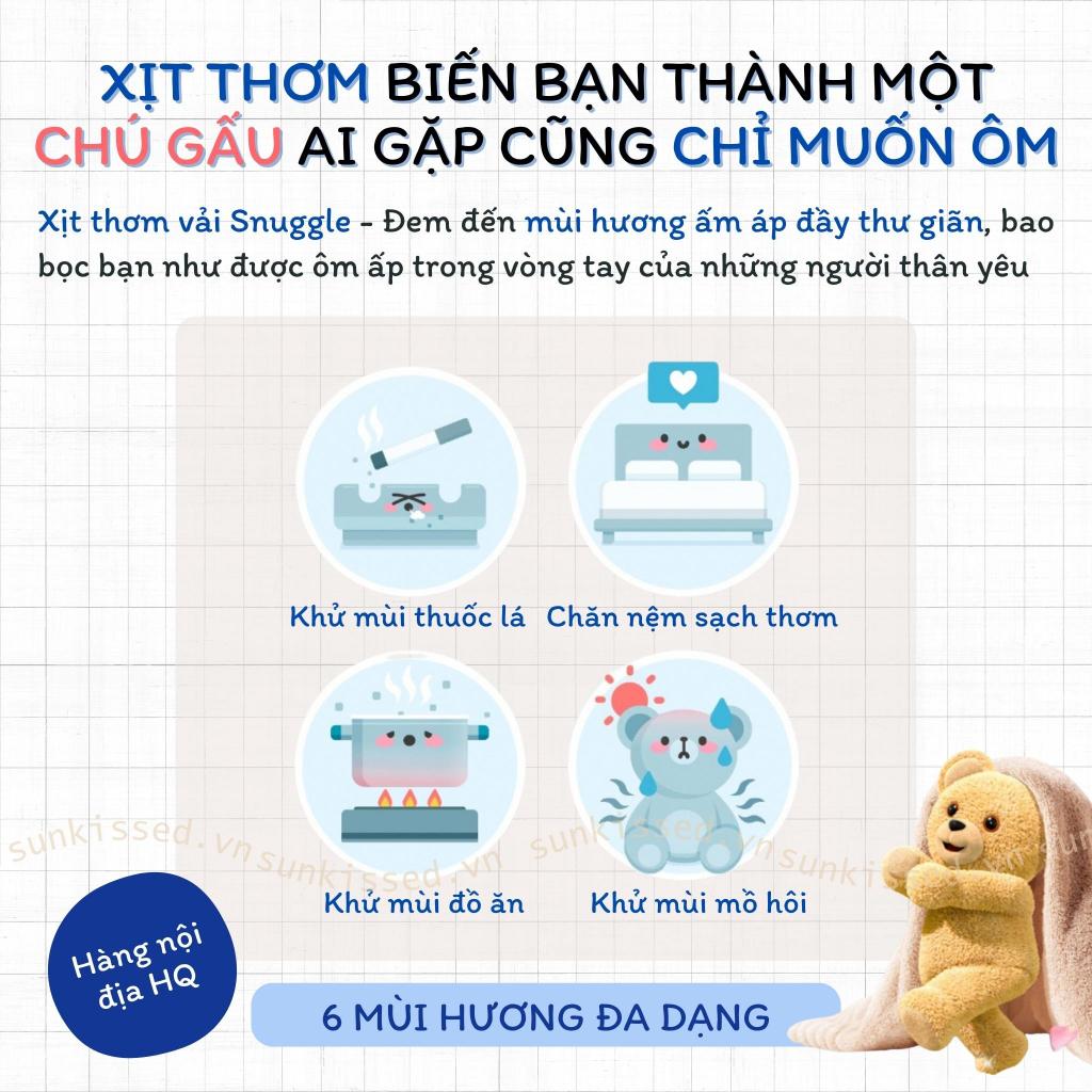 Xịt thơm quần áo Snuggle Nội địa Hàn Quốc 6 Mùi hương - Xịt thơm số 1 Hàn Quốc 🇰🇷