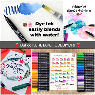 Kuretake Zig - Bút cọ Gốc Nước Fudebiyori - Kuretake Brush màu lẻ tự chọn 🌸 Calligraphy, trang trí, vẽ 🌻 quà tặng, DIY