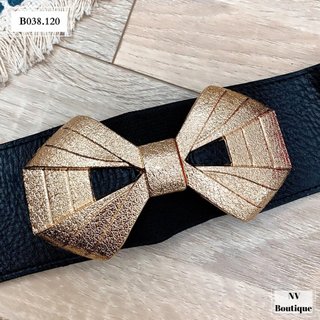 Đai váy liền, đai đầm liền, áo sơ mi, áo blazer, jumpsuit, bản rộng, chun co giãn, móc khóa họa tiết nơ thắt W70