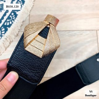 Đai váy liền, đai đầm liền, áo sơ mi, áo blazer, jumpsuit, bản rộng, chun co giãn, móc khóa họa tiết nơ thắt W70