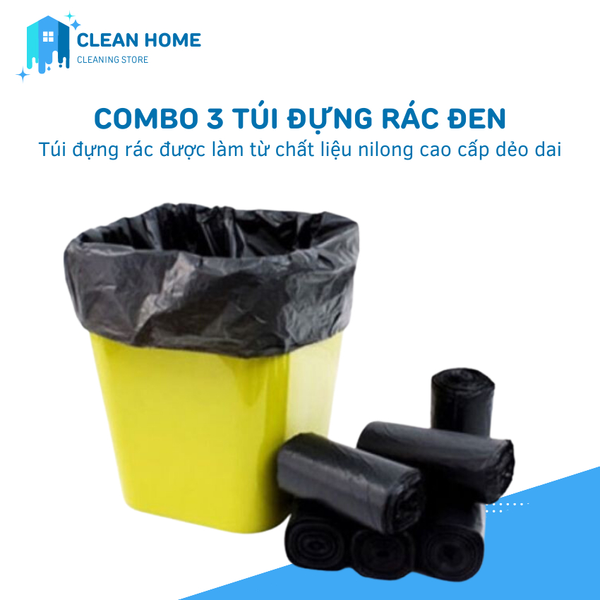 Sét 3 Cuộn Túi Rác Tự Phân Hủy - Bao Rác Đen- Thân Thiện Với Môi Trường ...