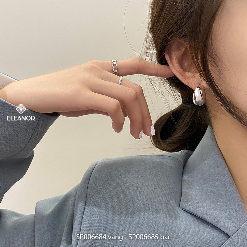 Bông tai nữ chuôi bạc 925 Eleanor Accessories mặt trăng phụ kiện trang sức khuyên tai basic 6577