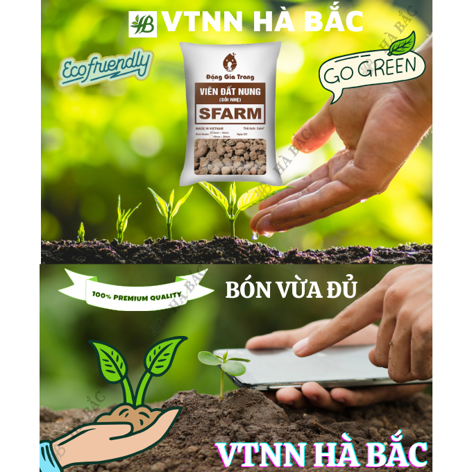 Viên Đất Nung SFARM 50dm3 Đặng Gia Trang - Giữ Nước, Chống Ngập Úng, Thoáng Khí (1 bao hơn 30kg)