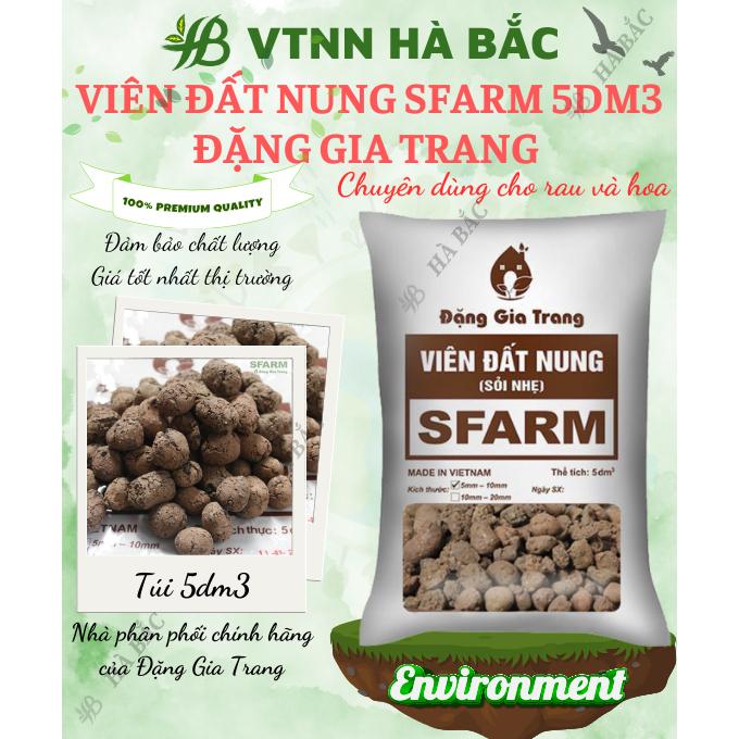 Viên Đất Nung SFARM 5dm3 Đặng Gia Trang - Giữ Nước, Chống Ngập Úng, Thoáng Khí