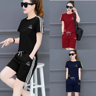 Quần áo bộ nữ mùa hè Set đồ nữ mặc nhà rẻ đẹp bộ đùi nữ SIZE 45-75KG đồ bộ nữ bigsize chất thun cotton thể thao tay rót