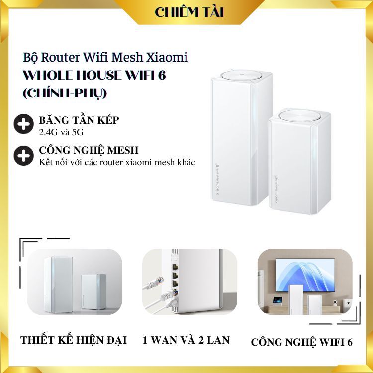 Bộ Router Wifi Mesh Xiaomi Whole House WIFI 6 (chính-phụ) - nội địa ...
