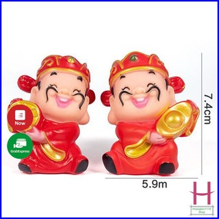 Ông thần tài mini trang trí tháp bánh tài lộc,phụ kiện trang trí Tết,decor nhà cửa { H }