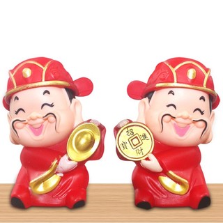 Ông thần tài mini trang trí tháp bánh tài lộc,phụ kiện trang trí Tết,decor nhà cửa { H }