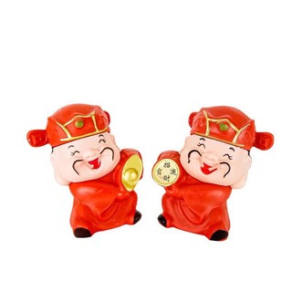 Ông thần tài mini trang trí tháp bánh tài lộc,phụ kiện trang trí Tết,decor nhà cửa { H }