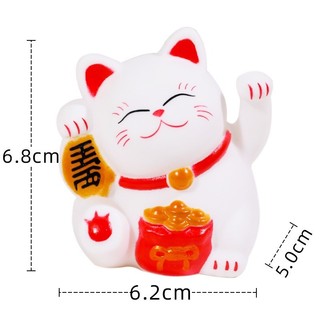 Mèo thần tài vẫy tay mini trang trí tháp bánh tài lộc,phụ kiện trang trí Tết,decor nhà cửa { H }
