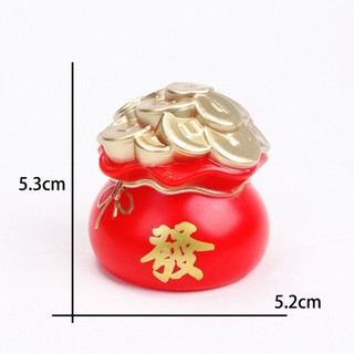 Hũ tiền vàng nhựa mini 5x5cm trang trí tháp bánh tài lộc,phụ kiện trang trí Tết,decor nhà cửa { H }