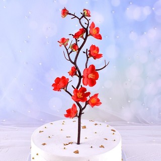 Cành đào thân cổ 30cm trang trí tháp nước tháp tài lộc,bánh kem,giỏ quà Tết,phụ kiện chụp ảnh { H }