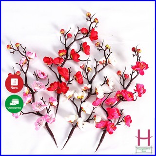 Cành đào thân cổ 30cm trang trí tháp nước tháp tài lộc,bánh kem,giỏ quà Tết,phụ kiện chụp ảnh { H }