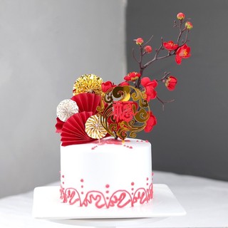 Cành đào thân cổ 30cm trang trí tháp nước tháp tài lộc,bánh kem,giỏ quà Tết,phụ kiện chụp ảnh { H }