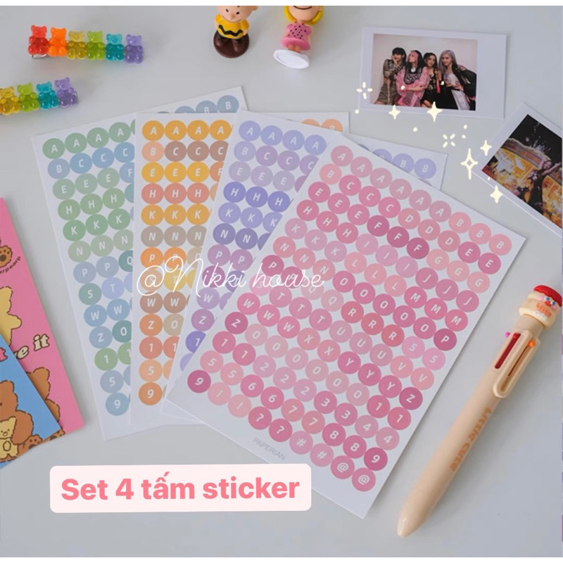 4 TẤM STICKER CHỮ VÀ SỐ | Shopee Việt Nam