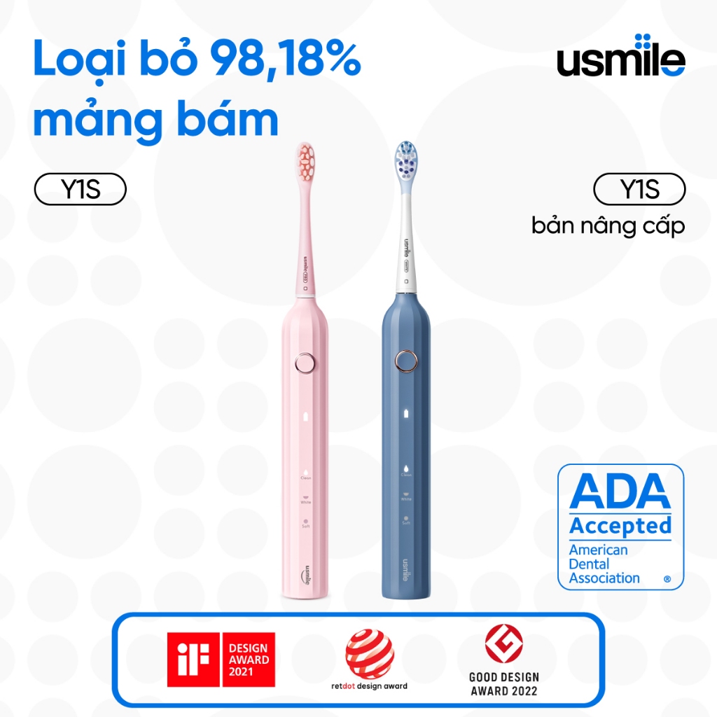 Ảnh Bàn chải điện sóng siêu âm usmile Y1S (bản thường / nâng cấp) - BH 12 tháng 2