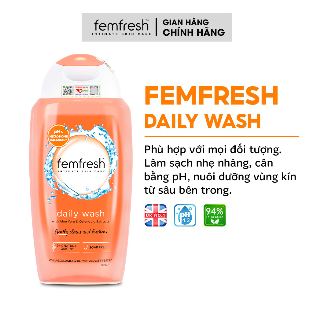 Ảnh Dung Dịch Vệ Sinh Phụ Nữ Femfresh Daily Intimate Wash 250ml Anh Quốc 1