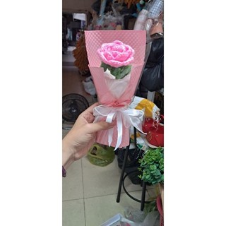 Bó hoa hồng len 1 bông