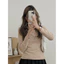 Áo giữ nhiệt nữ dài tay chất cotton co giãn lót nỉ cổ 3 phân ,áo thun lạnh phong cách Hàn Quốc