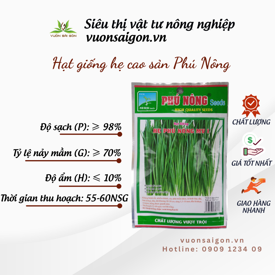 Hạt giống hẹ Phú Nông 2