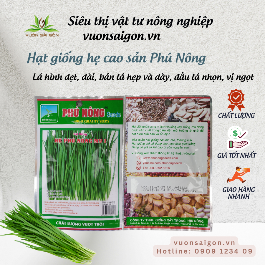 Hạt giống hẹ Phú Nông 5