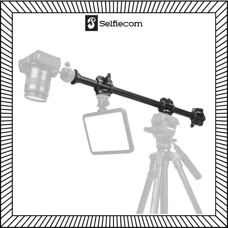 Thanh Ngang Yunteng VCT-369 - Dài 63cm, Gắn Tripod Quay Video Trên Xuống, Chân Nối Có 3 Đầu Ren 1/4