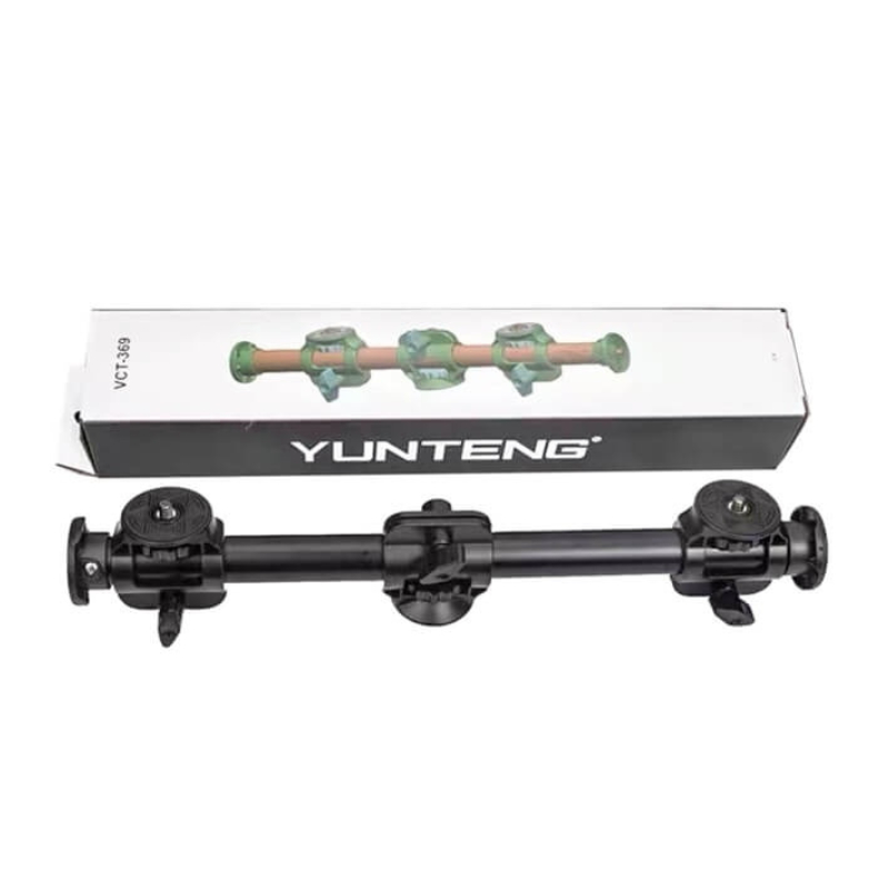 Thanh Ngang Yunteng VCT-369 - Dài 63cm, Gắn Tripod Quay Video Trên Xuống, Chân Nối Có 3 Đầu Ren 1/4