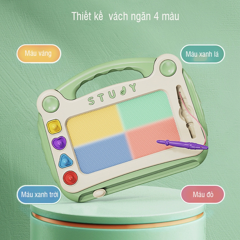 Bảng vẽ tự xóa thông minh có chân bàn, bảng từ tính tập viết, tập vẽ cho bé