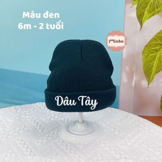 Mũ len ống THÊU TÊN cho bé 1 đến 5 tuổi