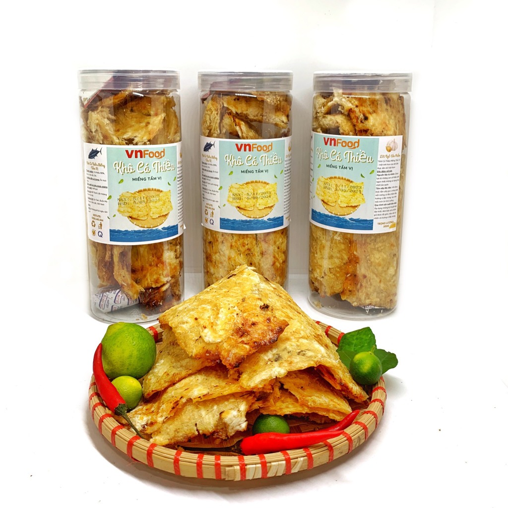 Khô Cá Thiều Miếng Tẩm Vị Nha Trang 250-500Gr | Ăn Vặt VNFoods
