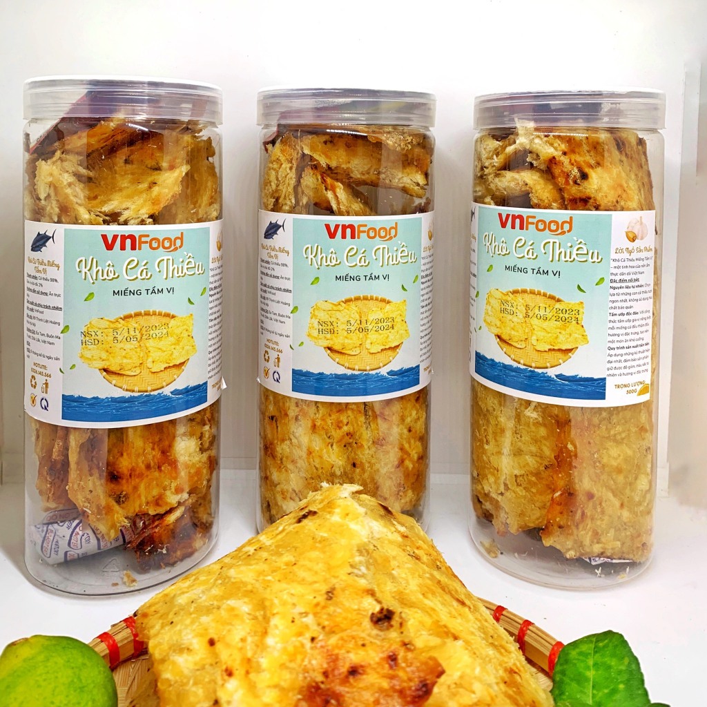 Khô Cá Thiều Miếng Tẩm Vị Nha Trang 250-500Gr | Ăn Vặt VNFoods