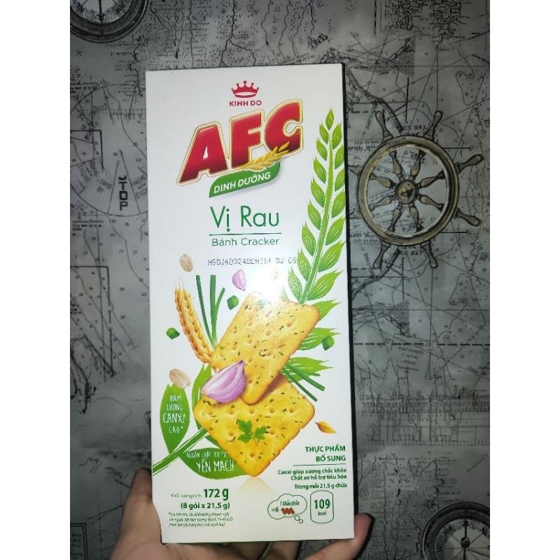 Bánh cracker AFC 172g vị lúa mì và rau củ HSD T10/2024 | Shopee Việt Nam