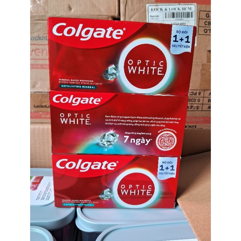 Lô 2 Kem Đánh Răng Colgate Optic White 100g (Gồm 2 cây Optic 100g ...