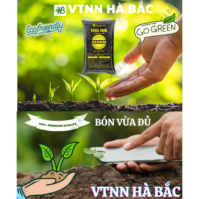 Trấu Hun SFARM 50dm3 Đặng Gia Trang - Giá Thể Trộn Đất Không Lẫn Tạp Chất