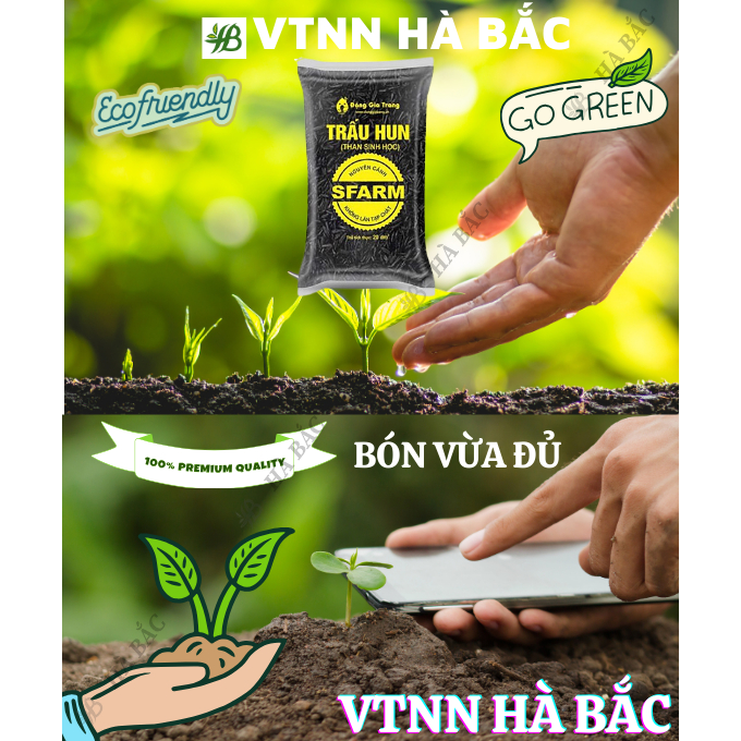 Trấu Hun SFARM 20dm3 Đặng Gia Trang - Giá Thể Trộn Đất Không Lẫn Tạp Chất