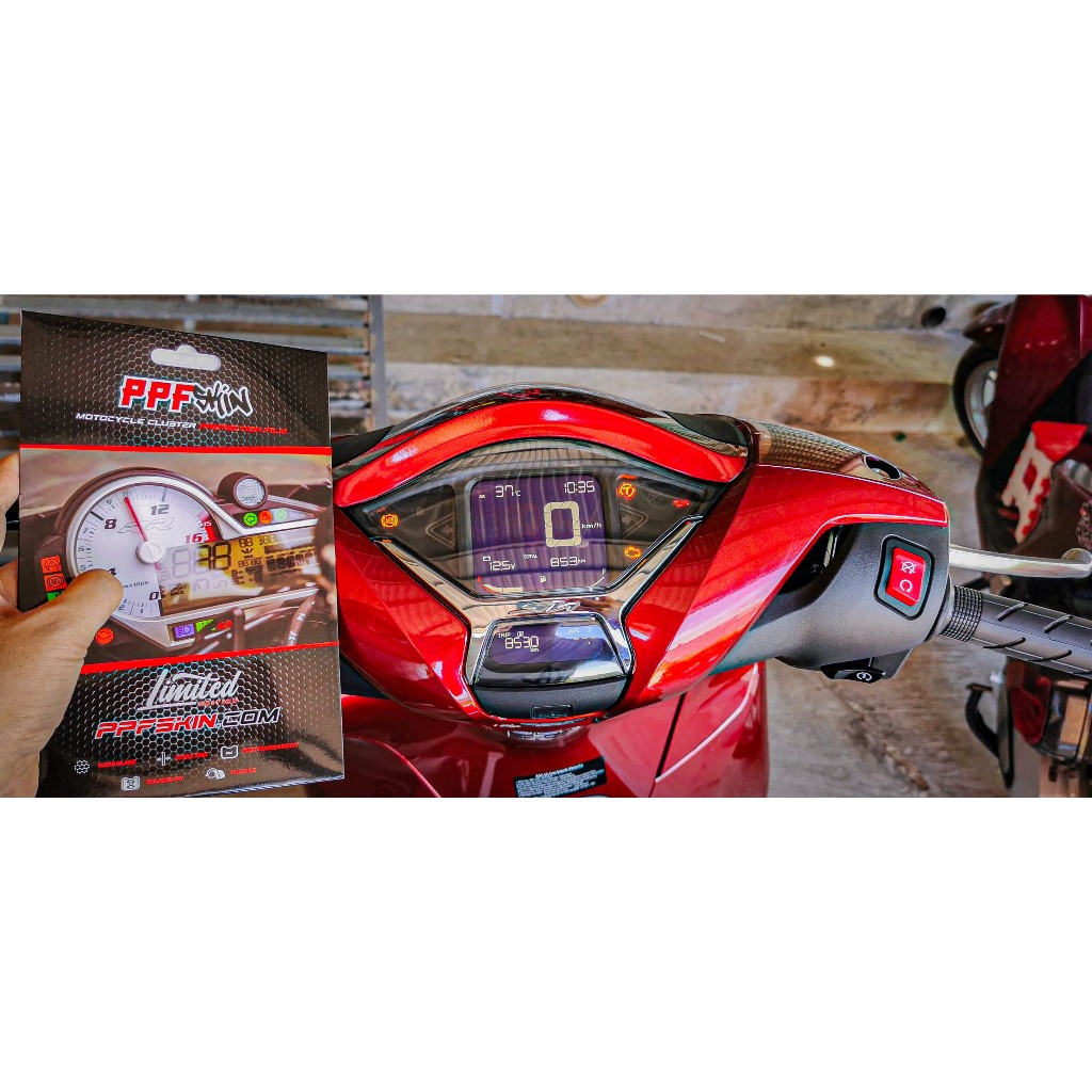 PPF xám khói Honda SH 125 150 160 2023... UPPF dán bảo vệ mặt đồng hồ xe