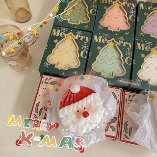Nến thơm quà tặng giáng sinh hình cây thông, ông già noel kèm hộp