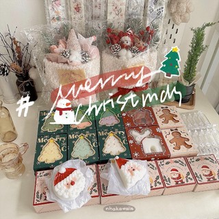 Nến thơm quà tặng giáng sinh hình cây thông, ông già noel kèm hộp