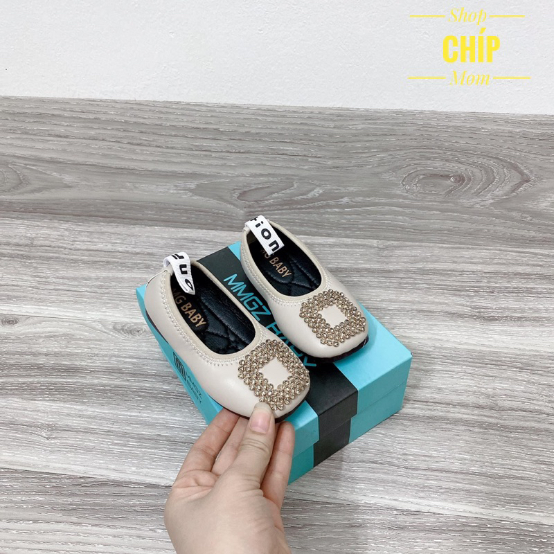 giày búp bê bé gái giày bệt cho bé  bo chun êm chân chống trượt MG BABY trnagw đen cho bé từ 1 tuổi  BB3313 ( ảnh thật )