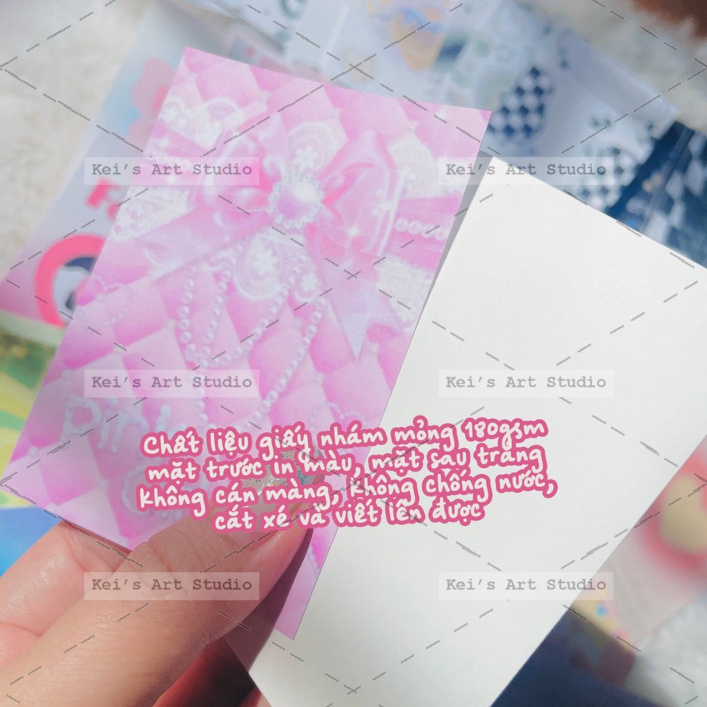 Set 50-100cái giấy biaf lót khung ảnh toploader, album, binder, trang trí sổ,...