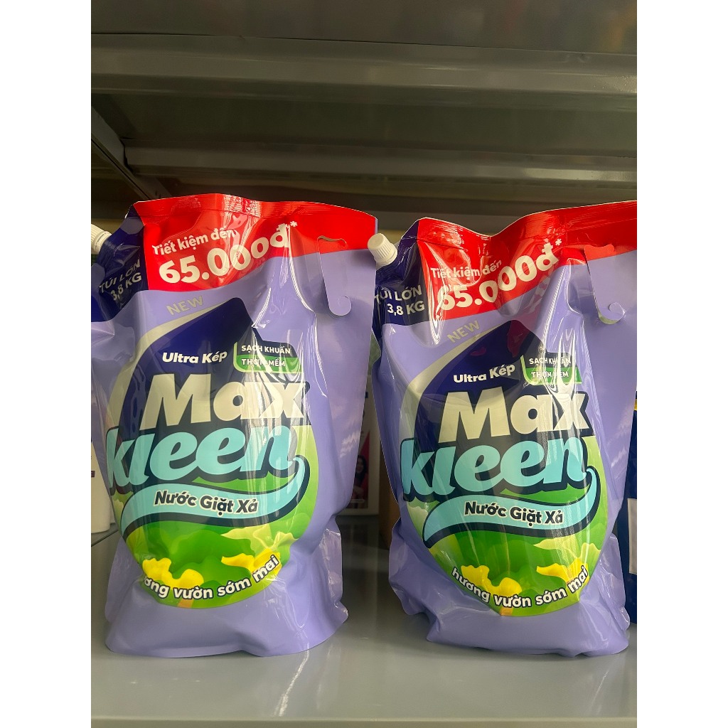 Nước Giặt Xả MaxKleen Túi 3,8kg