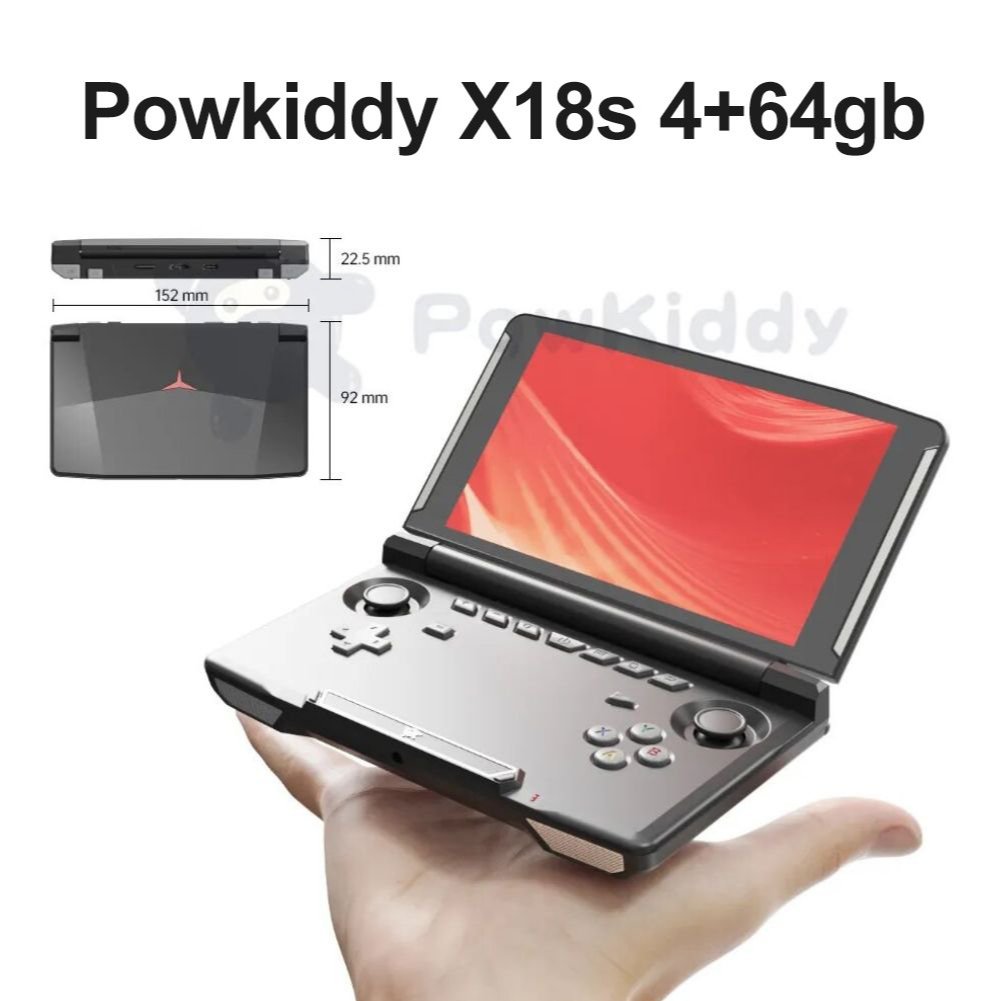 Powkiddy X18s , máy chơi game android cấu hình cao của Powkiddy thiết kế  nắp gập đẹp, màn hình cảm ưng 5.5 | IZZYGAME