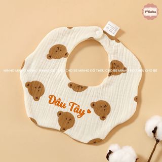 Yếm xô hoa 6 lớp THÊU TÊN bé theo yêu cầu siêu xinh