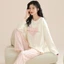 Bộ pijama nữ Hàng Quảng Châu DÀI TAY QUẦN DÀI CÓ MÚT NGỰC Mỏng (kèm VIDEO THẬT) bộ ngủ nữ dài tay sau sinh