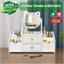 Kệ Mỹ Phẩm Tủ Đựng Đồ Trang Điểm Kệ Bút Để Bàn Trang Điểm Mini Có Gương Mèo 2 Ngăn Kéo Kèm Hộc Tủ Tiện Lợi
